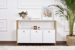 Nordure Solace Consola Blanca y Dorada